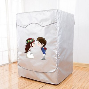 Wasmachine Deksel Waterdicht Cover Volautomatische Drum Oxford Doek Droger Zilver Polyester Stofdicht