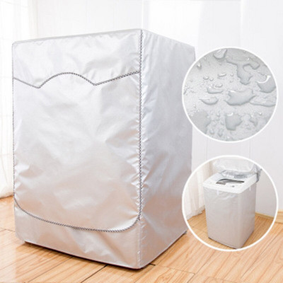 Wasmachine Deksel Waterdicht Cover Volautomatische Drum Oxford Doek Droger Zilver Polyester Stofdicht