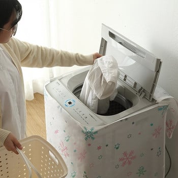 Οργάνωση αποθήκευσης πλυντηρίου σπιτιού Πλυντήριο ρούχων Καλύμματα σκόνης Καπάκι πλυντηρίου Συσκευή αδιάβροχο προστατευτικό παλτό θήκη Αξεσουάρ οργάνωσης