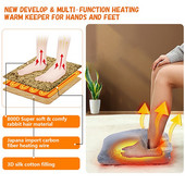 Ohrievač nôh a rúk, vyhrievacia podložka, papuče, pohovka, kreslo, teplý vankúš, elektrické vyhrievacie podložky, teplé topánky, zimná teplá elektrická deka