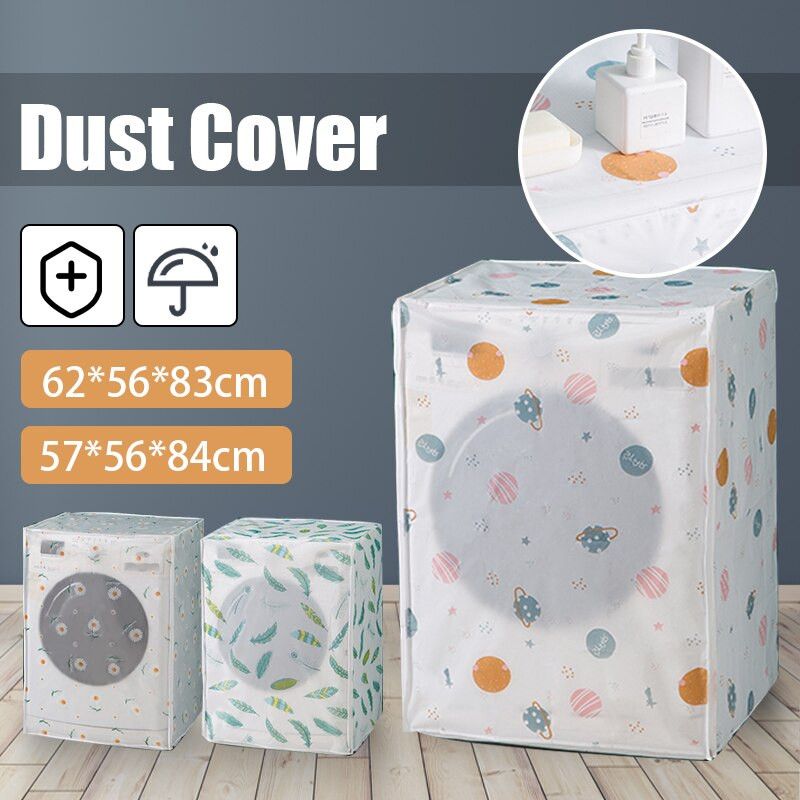 Kryt na práčku v severskom štýle, kryt na práčku, vodotesný kryt na automatickú práčku z PEVA, bytové dekorácie