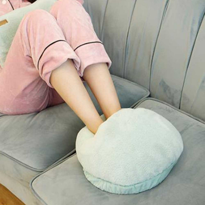 Veľké vreckové vykurovacie papuče, zimné prateľné, domáce kancelárie, umelá kožušina, elektrický odnímateľný USB ohrievač nôh, palina, mäkké a teplé topánky