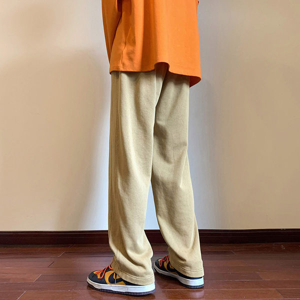 Pantaloni casual barbatesti de culoare gri si bej