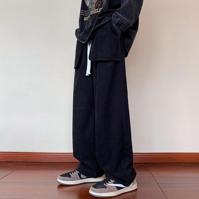 Pánske ležérne nohavice s vreckami - čierno-zelená farba