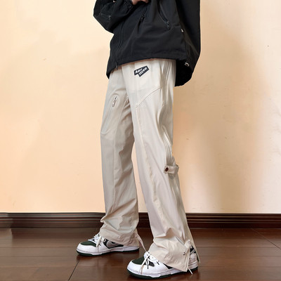 Pantaloni sport pentru bărbați cu fermoar - două culori