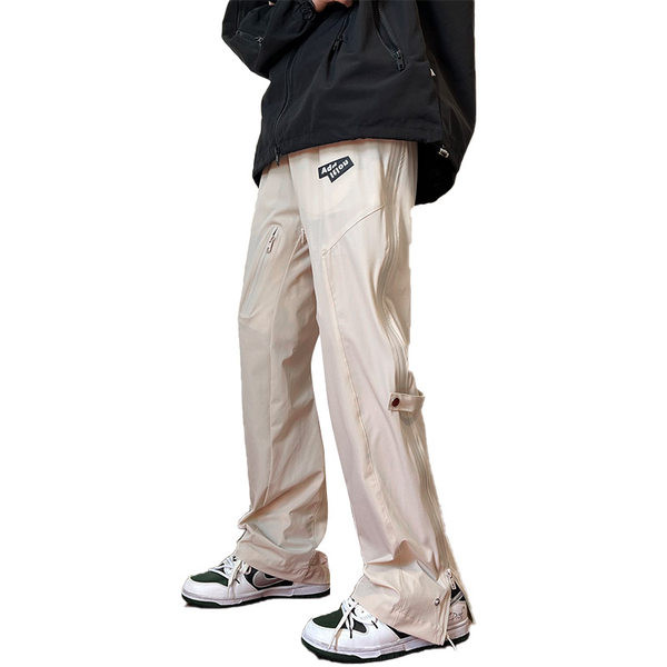 Pantaloni sport pentru bărbați cu fermoar - două culori