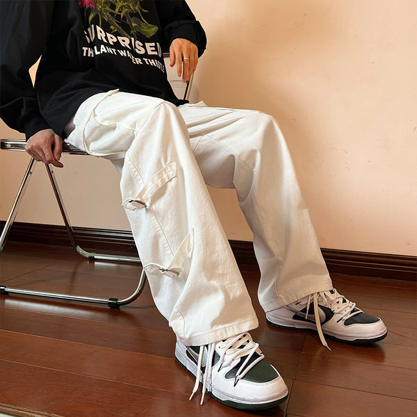 Pantaloni sport barbati cu catarame - trei culori