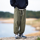 Pantaloni de barbati model nou cu sireturi si buzunar