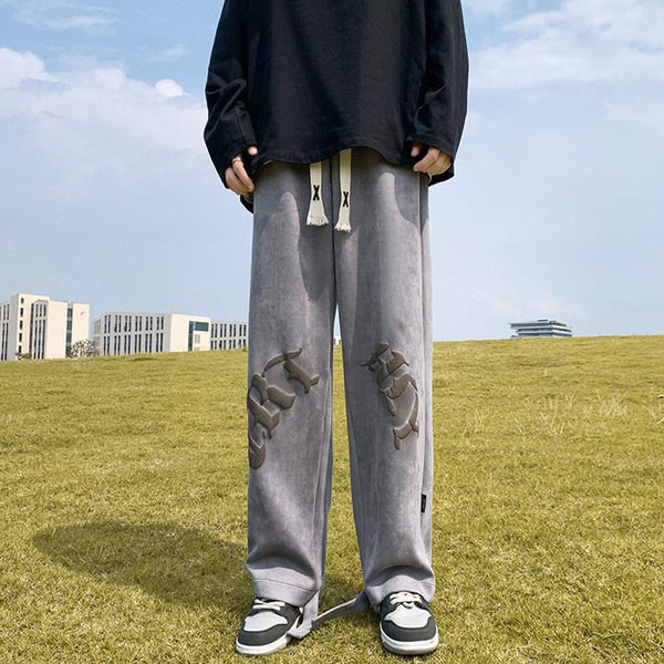 Pantaloni sport barbati cu broderie