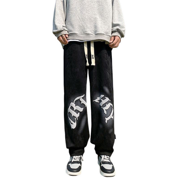 Pantaloni sport barbati cu broderie