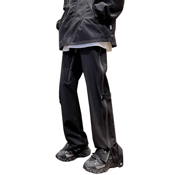 Pánske ležérne nohavice s vysokým pásom a zapínaním na gombíky