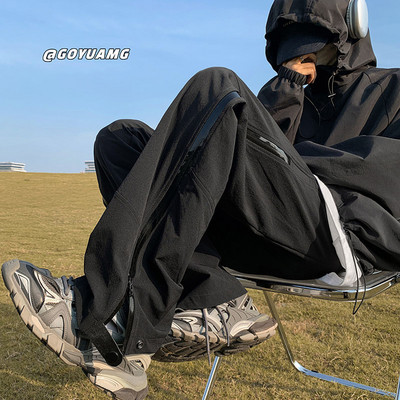 Ανδρικό παντελόνι casual με φερμουάρ