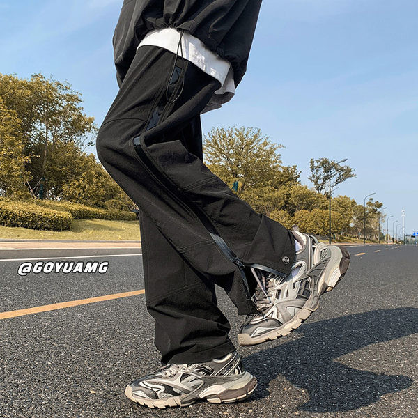 Ανδρικό παντελόνι casual με φερμουάρ