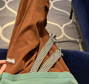 Pantaloni retro bărbați cu șireturi și inscripții