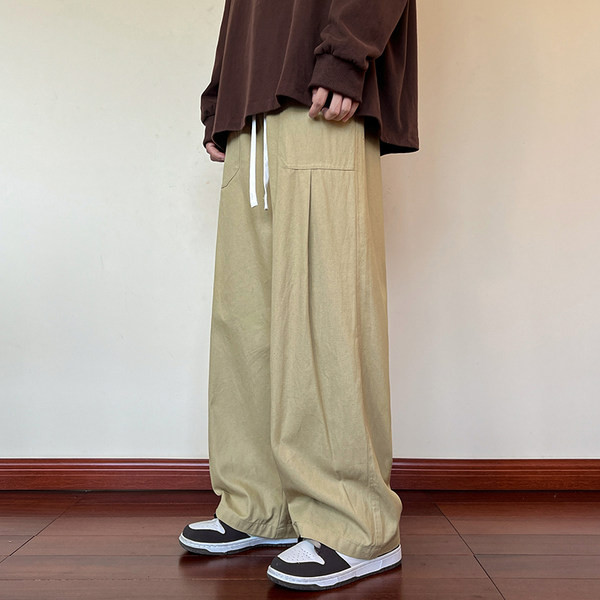 Pánske nohavice s vreckami - široký model