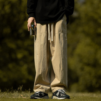 Ежедневен мъжки панталон с джоб и връзки