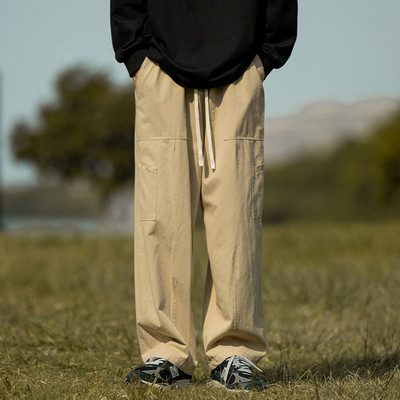 Pantaloni casual barbatesti cu buzunar si cravate