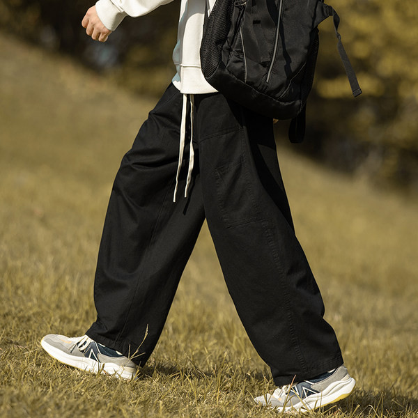 Pantaloni casual barbatesti cu buzunar si cravate