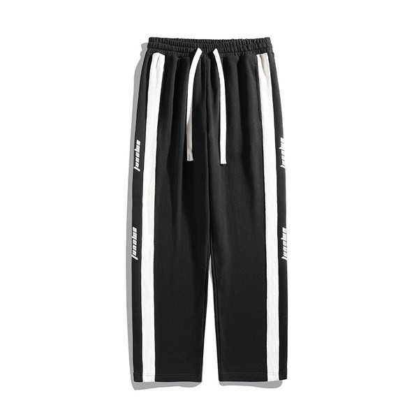 Ležerne sportske hlače za muškarce s printom i pasovima