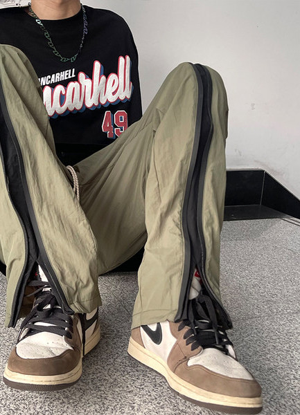 Muške ležerne hlače s patentnim zatvaračem