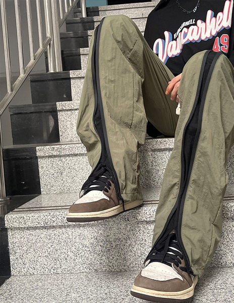 Muške ležerne hlače s patentnim zatvaračem