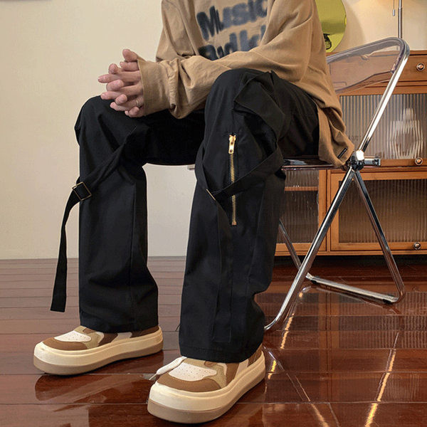 Pánske nohavice pre voľný čas - so zipsom