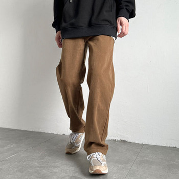 Нов модел мъжки панталон с джобове -черен и кафяв цвят