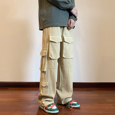 Pantaloni casual barbatesti cu buzunare frontale