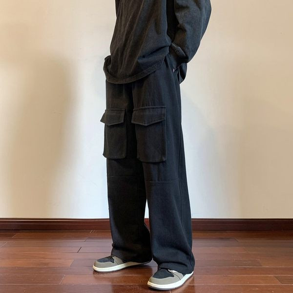 Pantaloni casual barbatesti cu buzunare frontale