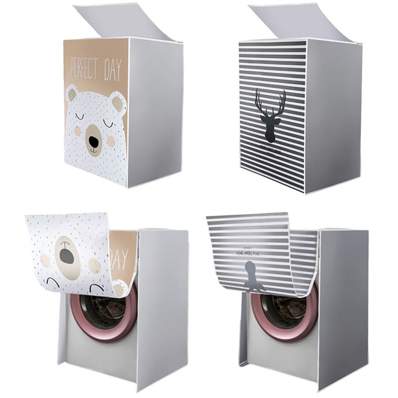 Capac mașină de spălat cu încărcare de sus/încărcare frontală pentru mașină de spălat cu tambur Carcasă impermeabilă Capac de praf pentru mașină de spălat cu pulsator