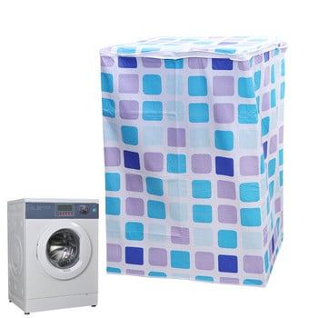 1PC Капак за перална машина Кариран капак за сушилня Калъф за перална машина Протектор за перално помещение за дома