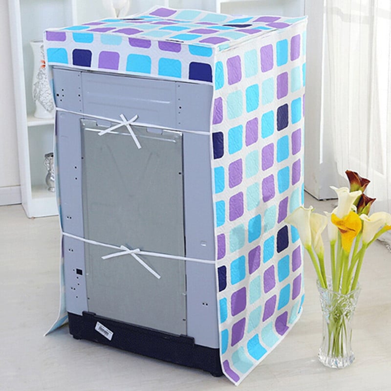 1PC Kryt na práčku, kockovaný kryt na sušičku, chránič práčky do práčovne