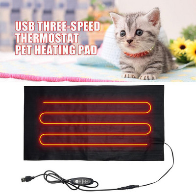 22x40cm/30x45cm USB naminių gyvūnėlių šildytuvo šildytuvas 5V elektrinis šildytuvo padas Žiemos šiltas kilimas gyvūnams Naminių gyvūnėlių šildytuvo kilimėlis