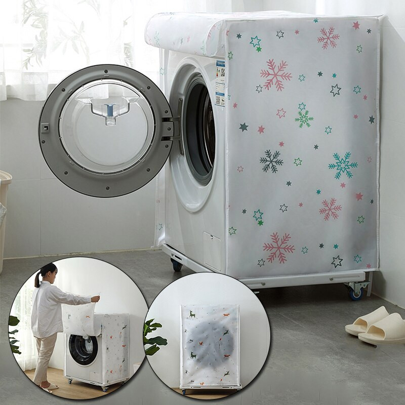 Új PEVA vízálló mosógép porvédő dob, all-inclusive fényvédő védő szövet cipzár védő por