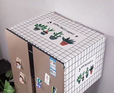 Kryty na práčku s geometrickým obdĺžnikovým vzorom, látkové, na chladničku, bavlnené, ľanové, ZH389