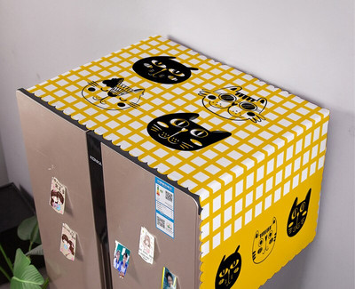 Kryty na práčku s geometrickým obdĺžnikovým vzorom, látkové, na chladničku, bavlnené, ľanové, ZH389