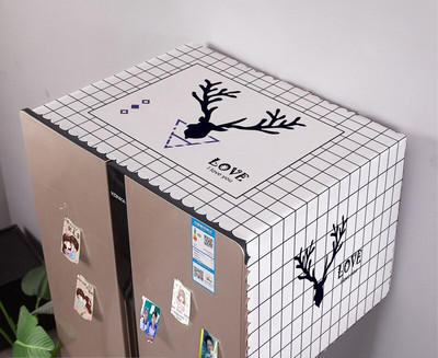 Kryty na práčku s geometrickým obdĺžnikovým vzorom, látkové, na chladničku, bavlnené, ľanové, ZH389