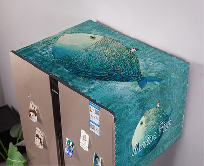 Kryty na práčku s geometrickým obdĺžnikovým vzorom, látkové, na chladničku, bavlnené, ľanové, ZH389