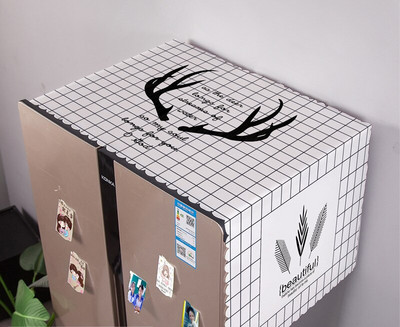 Kryty na práčku s geometrickým obdĺžnikovým vzorom, látkové, na chladničku, bavlnené, ľanové, ZH389