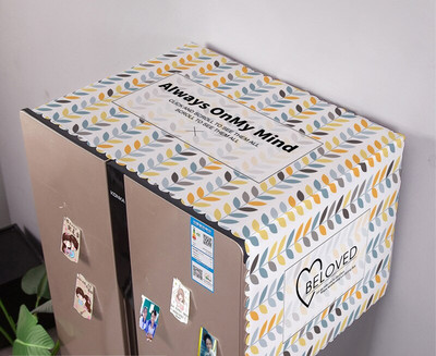 Kryty na práčku s geometrickým obdĺžnikovým vzorom, látkové, na chladničku, bavlnené, ľanové, ZH389