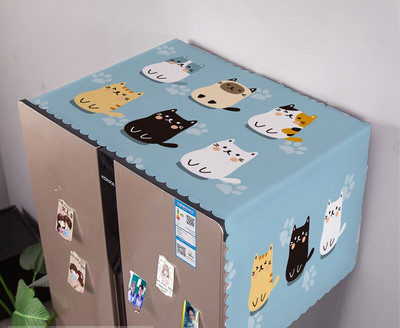 Kryty na práčku s geometrickým obdĺžnikovým vzorom, látkové, na chladničku, bavlnené, ľanové, ZH389