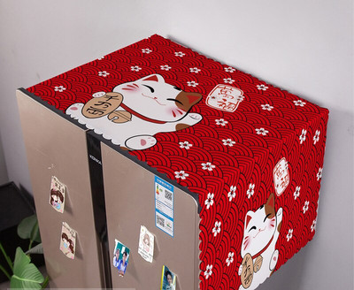 Kryty na práčku s geometrickým obdĺžnikovým vzorom, látkové, na chladničku, bavlnené, ľanové, ZH389