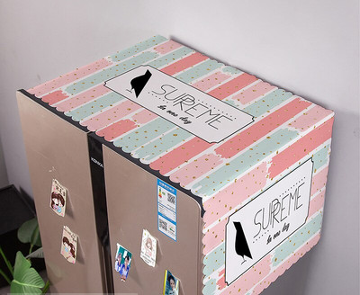 Kryty na práčku s geometrickým obdĺžnikovým vzorom, látkové, na chladničku, bavlnené, ľanové, ZH389