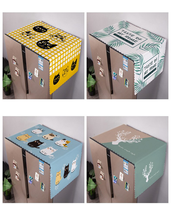 Kryty na práčku s geometrickým obdĺžnikovým vzorom, látkové, na chladničku, bavlnené, ľanové, ZH389