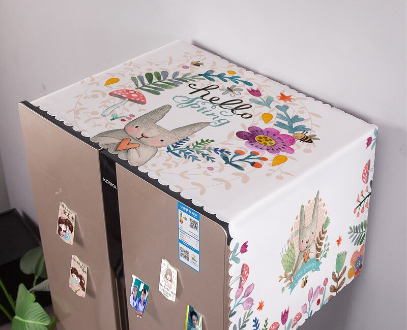 Kryty na práčku s geometrickým obdĺžnikovým vzorom, látkové, na chladničku, bavlnené, ľanové, ZH389