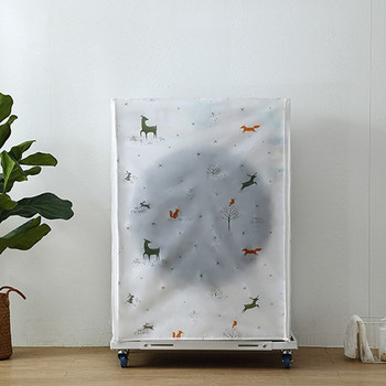 Αντηλιακό κάλυμμα πλυντηρίου ρούχων PEVA με προστασία από τη σκόνη Διαφανές ρολό νιφάδας χιονιού Προστατευτικό κύλινδρο σπιτιού Οργάνωση Μπροστινό επάνω Ανοιχτό