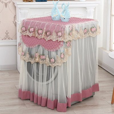 Design din dantelă Protector antipraf Lavabil în stil floral Decor pentru casă Husă mașină de spălat Decorare Protector pentru aparate CaseZH380