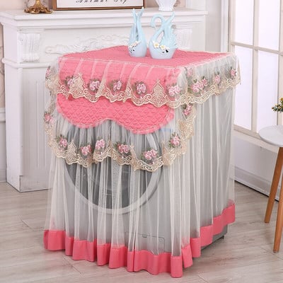 Design din dantelă Protector antipraf Lavabil în stil floral Decor pentru casă Husă mașină de spălat Decorare Protector pentru aparate CaseZH380