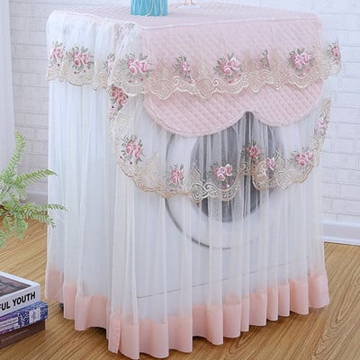 Design din dantelă Protector antipraf Lavabil în stil floral Decor pentru casă Husă mașină de spălat Decorare Protector pentru aparate CaseZH380