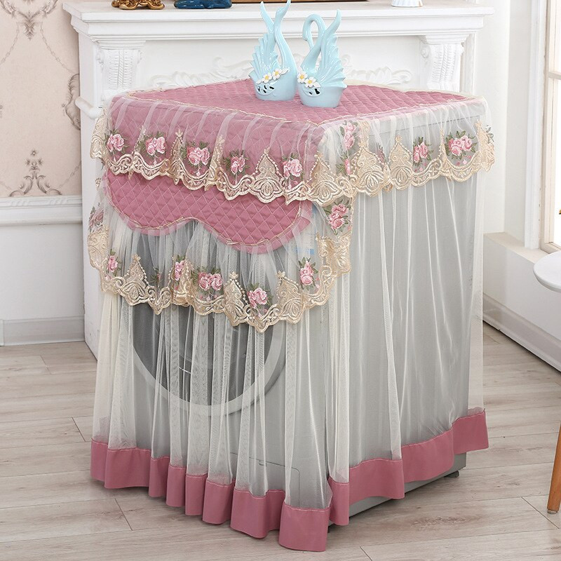 Design din dantelă Protector antipraf Lavabil în stil floral Decor pentru casă Husă mașină de spălat Decorare Protector pentru aparate CaseZH380